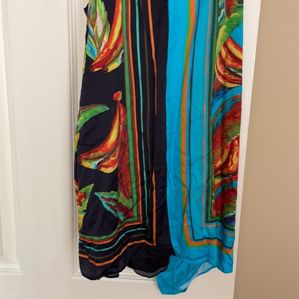 Farm Rio Mixed Banana Mini Wrap Dress - Picture 11 of 12